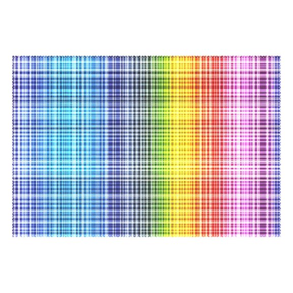 Ryvnso 1 Piece Placemats Rainbow Checkered Dining Mats Heat-Resistant Non-Slip Washable Table Mat