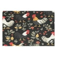thumbnail image 1 of Ryvnso 1 Piece Placemats Roosters Plants Dining Mats Heat-Resistant Non-Slip Washable Table Mat, 1 of 8