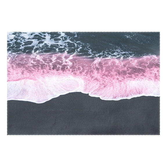 Ryvnso 1 Piece Placemats Sand Beach Landscape Dining Mats Heat-Resistant Non-Slip Washable Table Mat