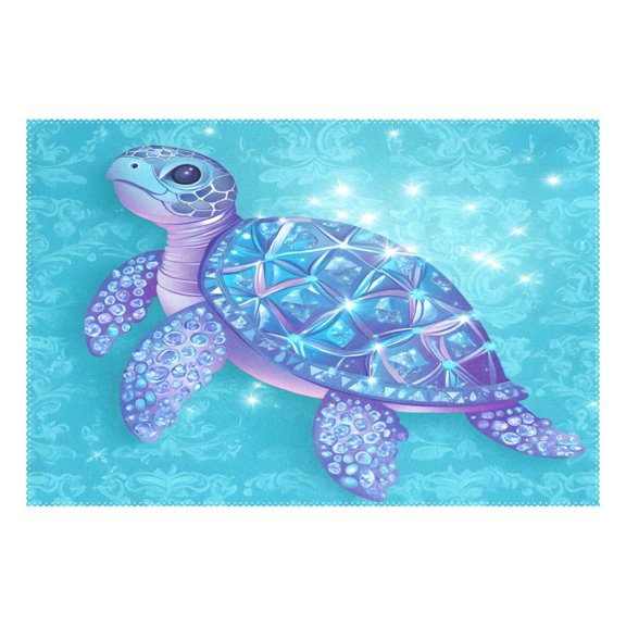 Ryvnso 1 Piece Placemats Sea Turtle Dining Mats Heat-Resistant Non-Slip Washable Table Mat