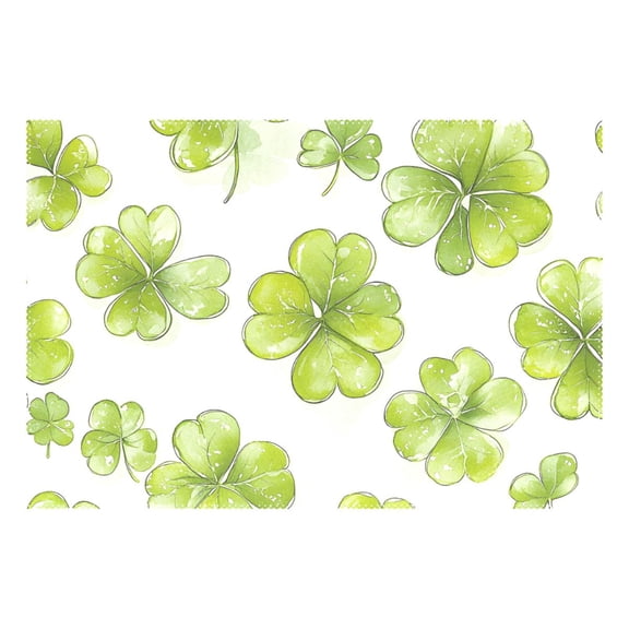 Ryvnso 1 Piece Placemats St. Patrick Clover Dining Mats Heat-Resistant Non-Slip Washable Table Mat