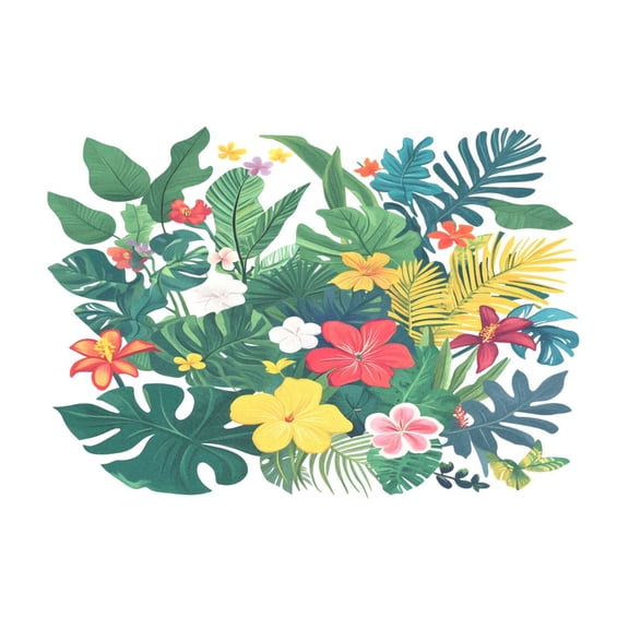 Ryvnso 1 Piece Placemats Summer Flower Dining Mats Heat-Resistant Non-Slip Washable Table Mat
