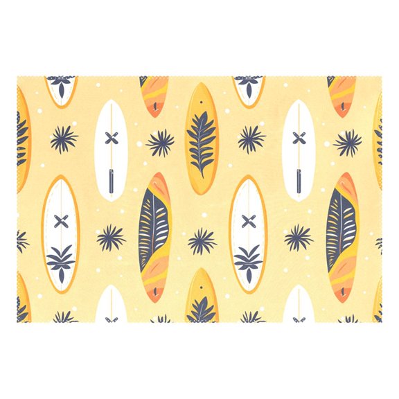 Ryvnso 1 Piece Placemats Surfboard Summer Dining Mats Heat-Resistant Non-Slip Washable Table Mat