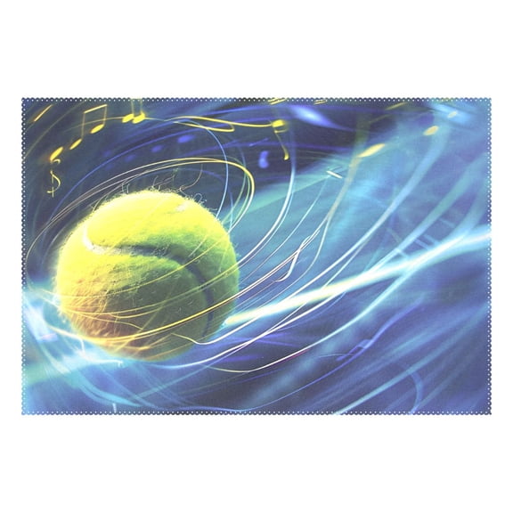 Ryvnso 1 Piece Placemats Tennis Ball Dining Mats Heat-Resistant Non-Slip Washable Table Mat