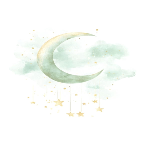 Ryvnso 1 Piece Placemats Watercolor Moon Dining Mats Heat-Resistant Non-Slip Washable Table Mat