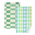 thumbnail image 1 of Ryvnso 2 PCs Hand Towels Sets Checkered Grid-t3 Cotton Face Towel checkered Grid-t5, 1 of 8