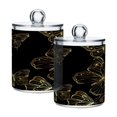 thumbnail image 1 of Ryvnso 2 Pack Qtip Holder Organizer Butterflies Golden Bathroom Cotton Swabs Cans Storage Canister, 1 of 7