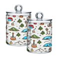 thumbnail image 1 of Ryvnso 2 Pack Qtip Holder Organizer Camping and Guitars Bathroom Cotton Swabs Cans Storage Canister, 1 of 7