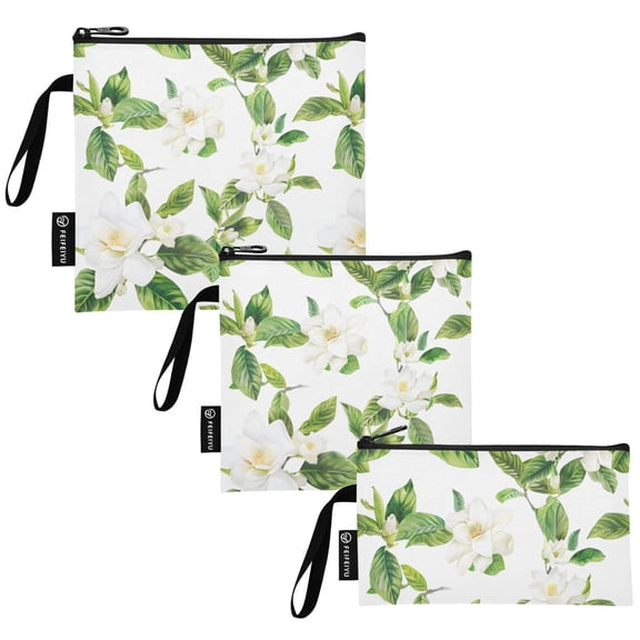 Ryvnso 3 Pack Reusable Snack Bags Sandwich Storage Pouches Washable Lunch Bag