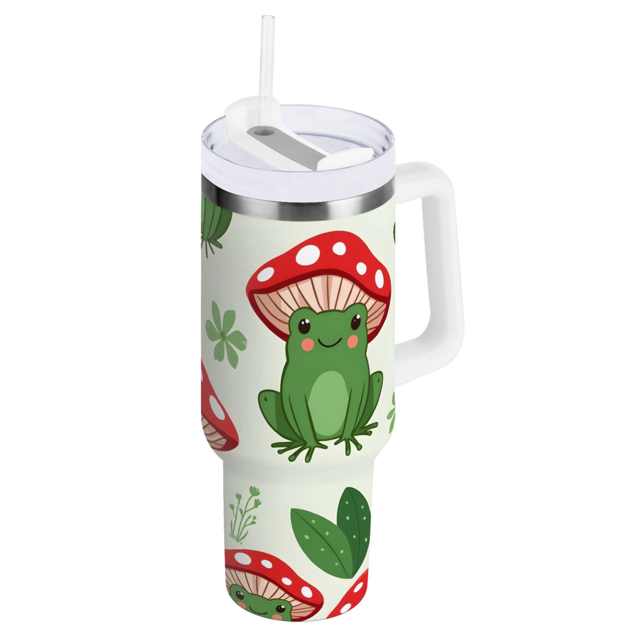 MNSRUU Insulated Water Bottle With Straw - Cute Frog Design, 20oz Stainless Steel, Leak Proof