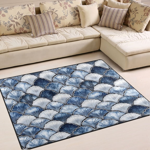 Ryvnso 3d Dragon Scales Area Rug Floor Mats Non-Slip Home Carpet 63 x 48 inch