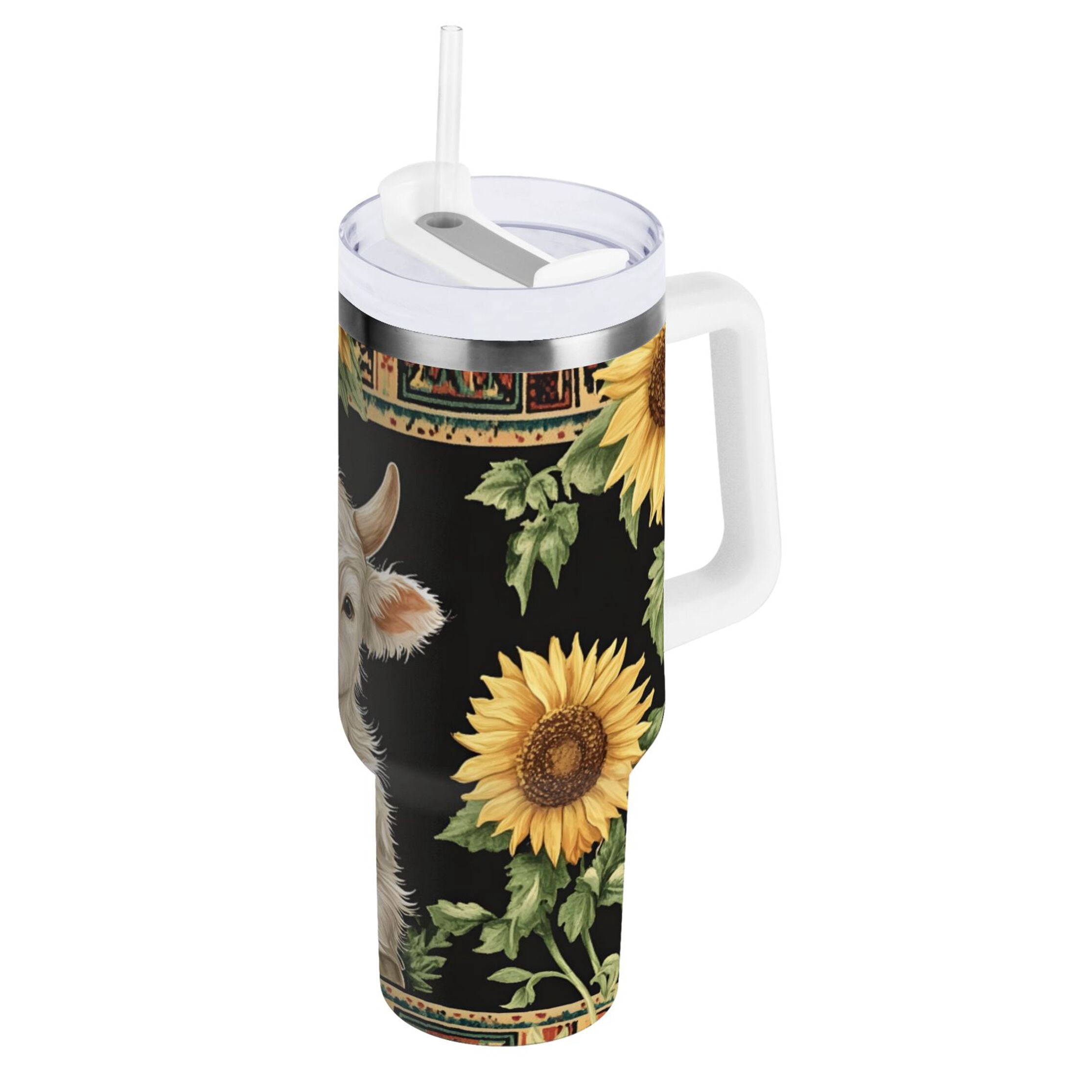 Chisholm Hunting Modern Tartan Crest 40 oz Insulated Tumbler with Handle