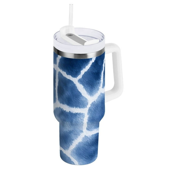 Ryvnso 40 oz Tumbler with Handle and Straw Lightning Giraffe Skin Insulated Stainless Steel Travel Mug with Lid