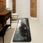 Ryvnso A Bear Walking in Forest Hallway Runner Rugs Floor Carpet Non Slip Entryway Mat 2 x 6