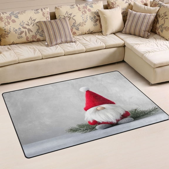 Ryvnso A Christmas Gnome Area Floor Mat Non-Slip Carpet Soft Rugs Doormats 31" x 20"