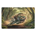 Ryvnso A Leopard in Forest Door Mats Outdoor Indoor Entrance Low