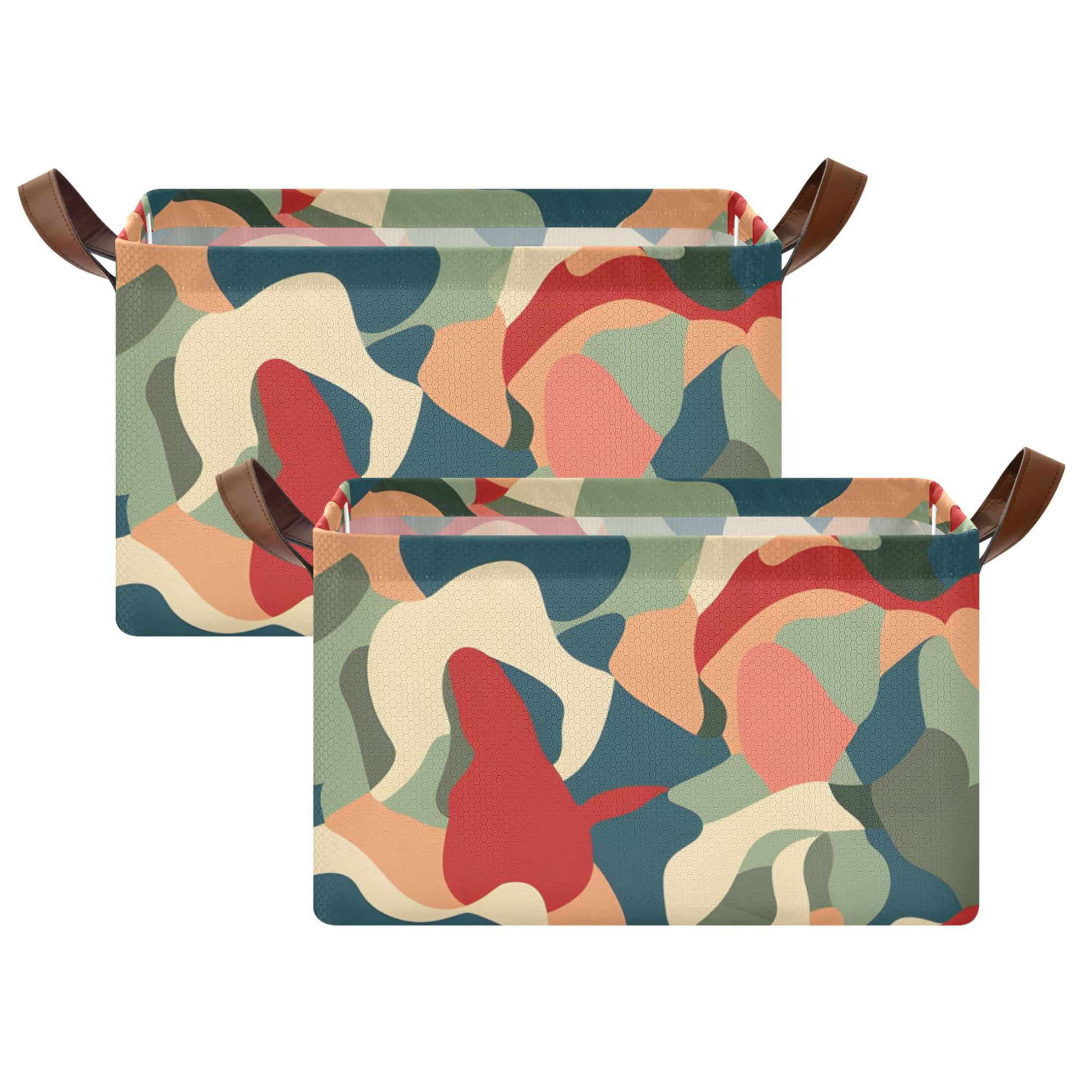 Ryvnso Abstract Camouflage Graffiti Storage Bins Large Basket Foldable ...