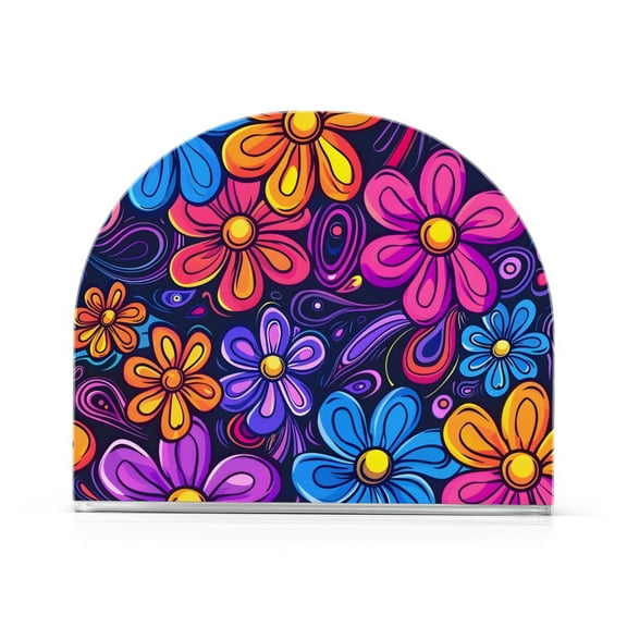 Ryvnso Acrylic Napkin Holder Table Kitchen Paper Tissue Organization 1 Pack Abstract Colorful Flowers