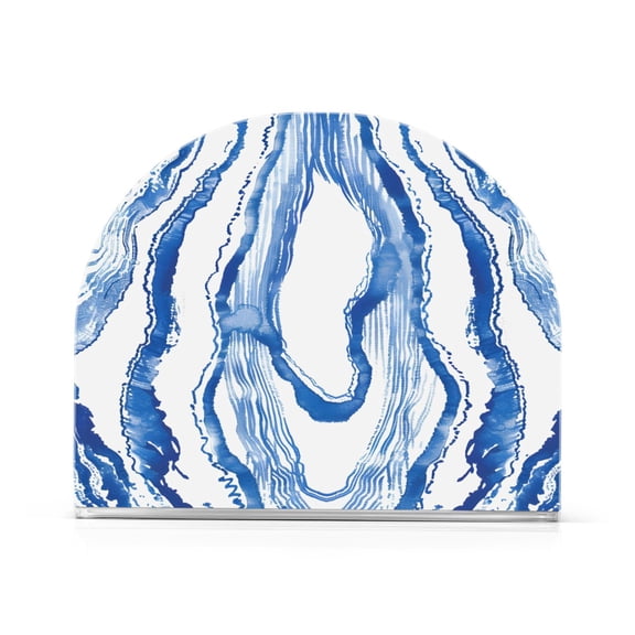 Ryvnso Acrylic Napkin Holder Table Kitchen Paper Tissue Organization 1 Pack Waves Blue Textile