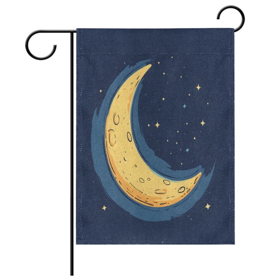 Ryvnso An Art Moon Pattern Garden Flag 12x18 Inch Double Sided Seasonal Yard Decoration