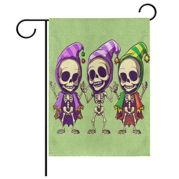 Ryvnso Art Skull Pattern Garden Flag 12x18 Inch Double Sided Seasonal Yard Decoration
