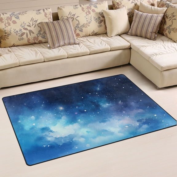 Ryvnso Art Starry Sky Area Floor Mat Non-Slip Carpet Soft Rugs Doormats 31" x 20"
