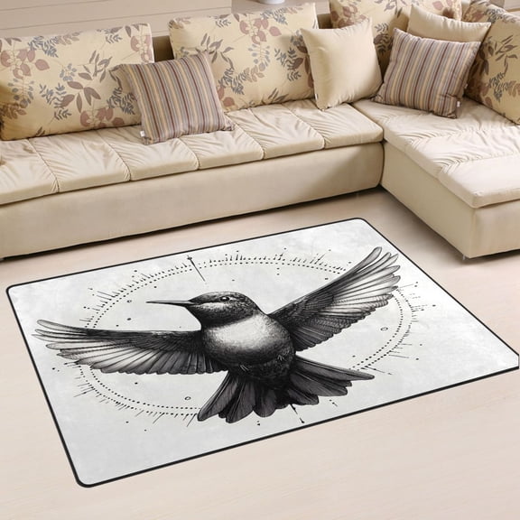 Ryvnso Artistic Bird Area Floor Mat Non-Slip Carpet Soft Rugs Doormats 31" x 20"