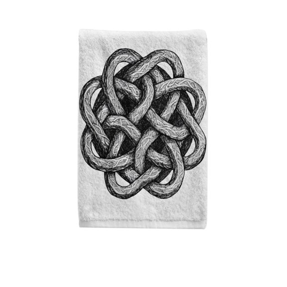 Ryvnso Artistic Drawn Hand Towels for Bathroom Cotton Face Towel Decorative 15.5x29.5 inch