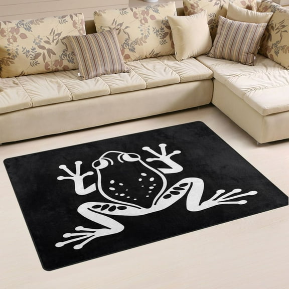 Ryvnso Artistic Frog Area Floor Mat Non-Slip Carpet Soft Rugs Doormats 60" x 39"
