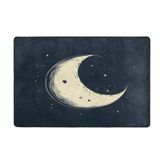 Ryvnso Artistic Moon Area Floor Mats Large Nursery Rugs Non-Slip Carpets Doormat 36" x 24"