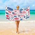 thumbnail image 1 of Ryvnso Artistic National Flag Oversized Beach Towel Microfiber Bath Blankets Swimming Fitness 37" x 74", 1 of 5