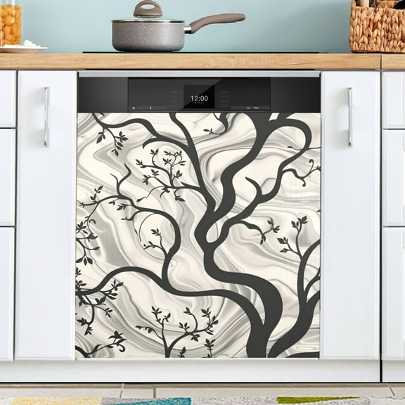 Ryvnso Artistic Tree Branch Dishwasher Magnetic Refrigerator Magnet Cover Kitchen Home Decorative 23"x26"
