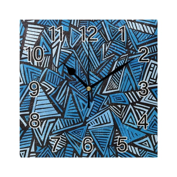 Ryvnso Artistic Triangle Geometrical Wall Clock Square Silent Non-Ticking Battery Operated 7.78"