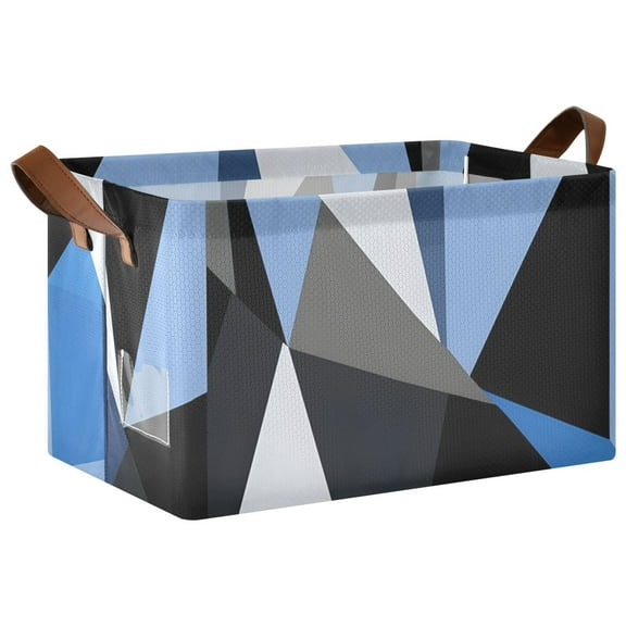 Ryvnso Artistic Triangle Geometry Storage Bins Large Basket Foldable Cube Toys Organizer with Handles 1 PC