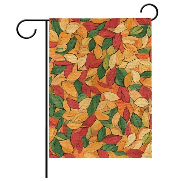 Ryvnso Autumn Fall Leaves Garden Flag 12x18 Inch Double Sided Seasonal Yard Decoration