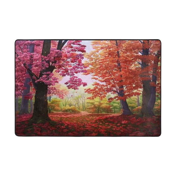 Ryvnso Autumn Forest Area Floor Mats Large Nursery Rugs Non-Slip Carpets Doormat 36" x 24"