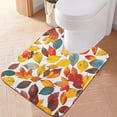 thumbnail image 1 of Ryvnso Autumn Leaves Bathroom Shaggy Rugs Toilet U Shape Mat Soft Contour Rug 20"x24", 1 of 9