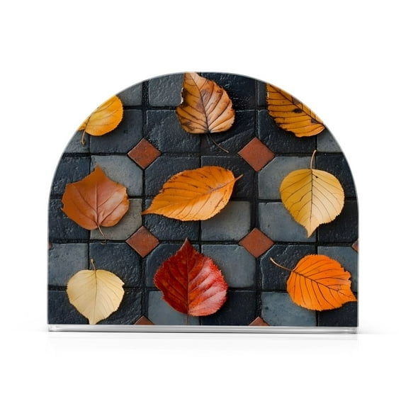 Ryvnso Autumn Leaves Falling Acrylic Napkin Holder Table Kitchen Paper Tissue Organization