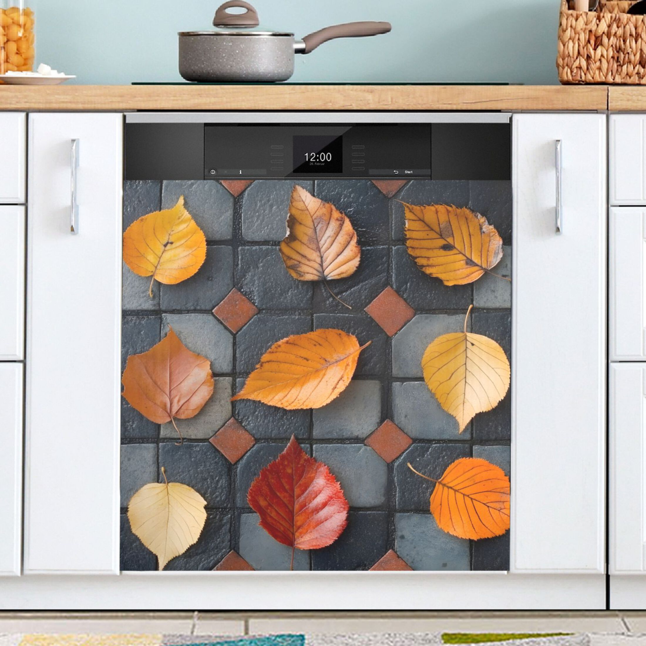 Ryvnso Autumn Leaves Falling Dishwasher Magnetic Refrigerator Magnet ...