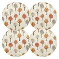 thumbnail image 1 of Ryvnso Autumn Trees Pattern Round Plate Mats Dining Table Placemat Set of 4 for Holiday Decoration, 1 of 7