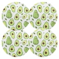 thumbnail image 1 of Ryvnso Avocado Round Plate Mats Dining Table Placemat Set of 4 for Holiday Decoration, 1 of 7
