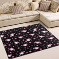 thumbnail image 1 of Ryvnso Axolotl Pink Flower Area Rug Floor Mats Non-Slip Home Carpet 63 x 48 inch, 1 of 7