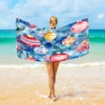 thumbnail image 1 of Ryvnso Balls Christmas Oversized Beach Towel Microfiber Bath Blankets Swimming Fitness 37" x 74", 1 of 5