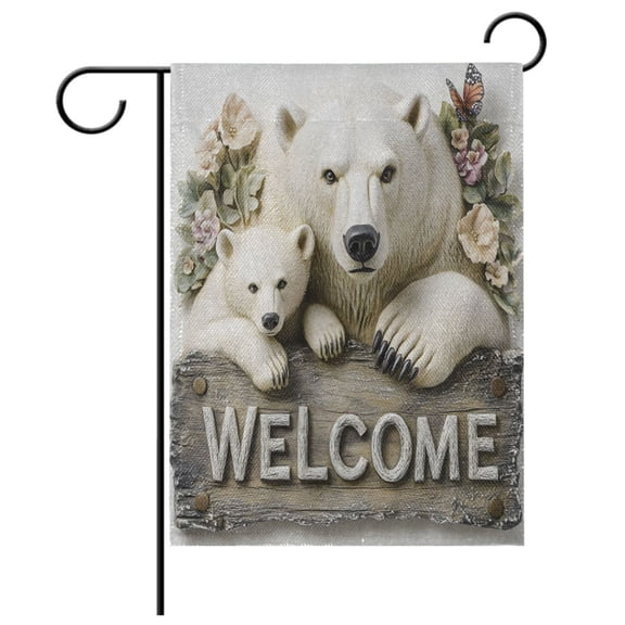 Ryvnso Bears Garden Flag 12x18 Inch Double Sided Seasonal Yard Decoration