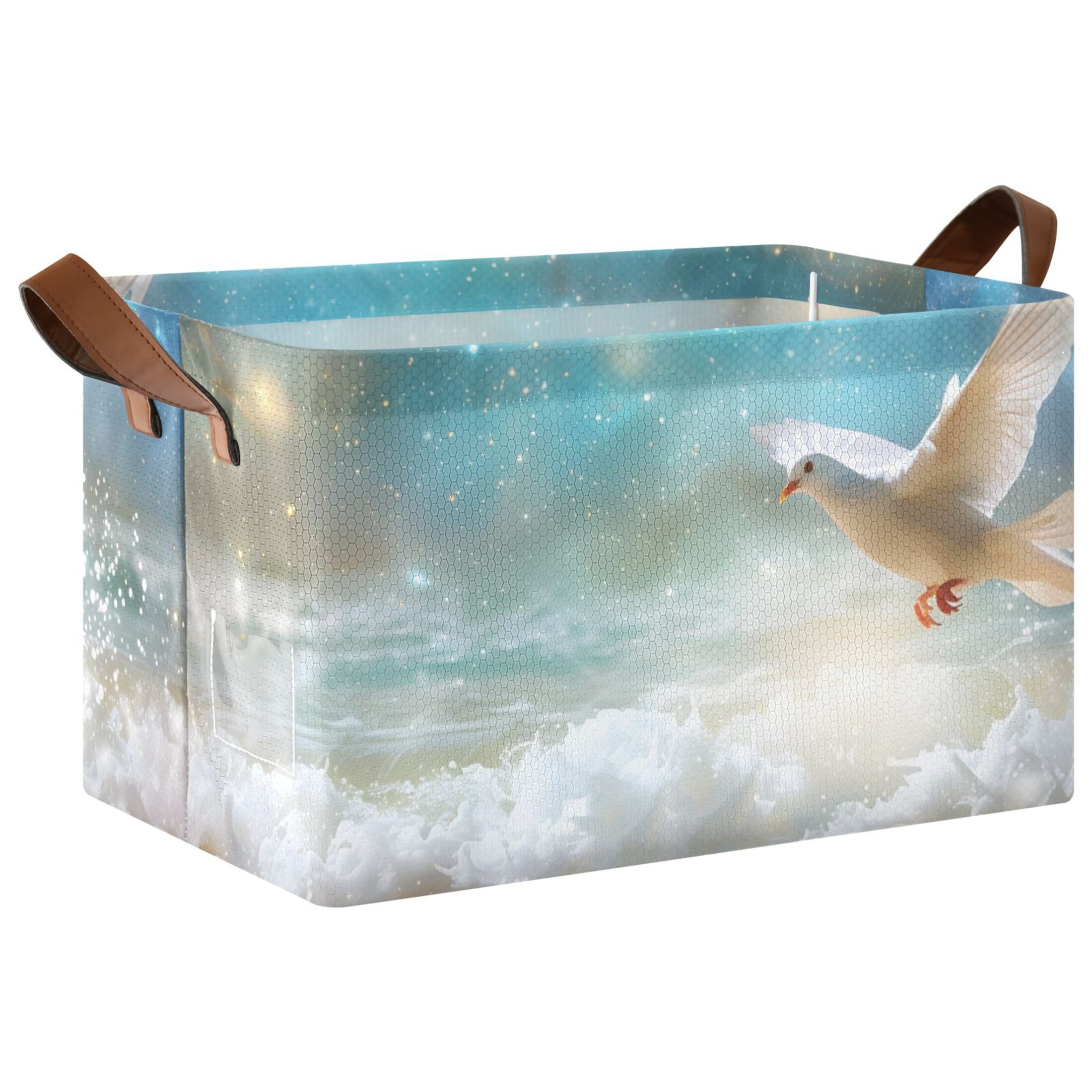 Ryvnso Beautiful Dove Of Peace Flying Storage Bins Large Basket ...