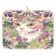 thumbnail image 1 of Ryvnso Beautiful Flower Cat Dish Drying Mat for Kitchen Countertop 18x24 Large Dish Pad Drainer Rack Dish Sink Mats, 1 of 7