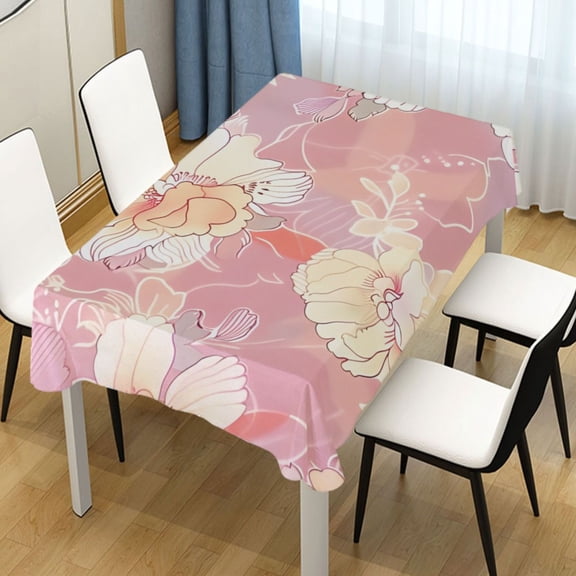 Ryvnso Beautiful Flowers Rectangle Table Cloth Tablecover Dinning Tablecloth 54"x72"