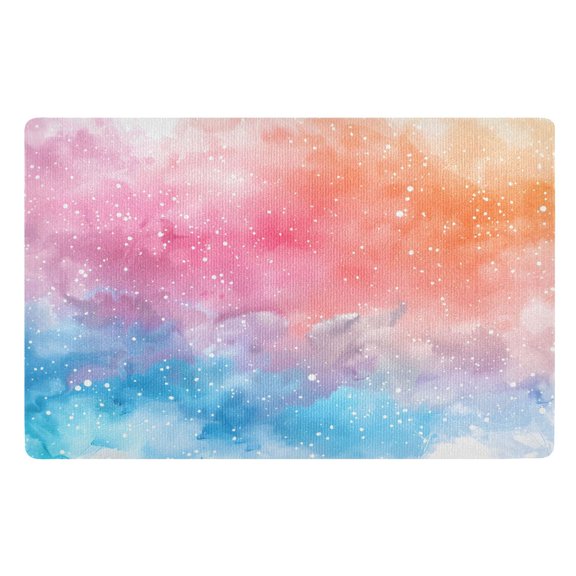 Ryvnso Beautiful Glittering Galaxy Door Mats Outdoor Indoor Entrance Low Profile Floor Rugs 32"x20" Carpet