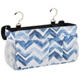 thumbnail image 1 of Ryvnso Bedside Caddy Blue Watercolor Bedside Storage Bag Hanging Organizer, 1 of 8