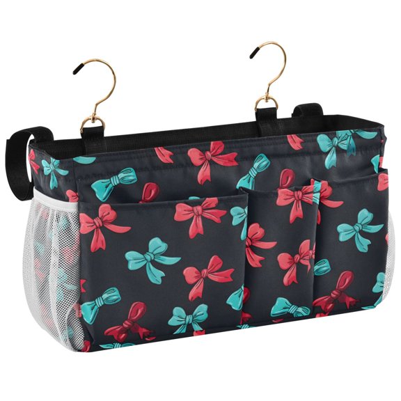 Ryvnso Bedside Caddy Bows Pattern-d1 Bedside Storage Bag Hanging Organizer
